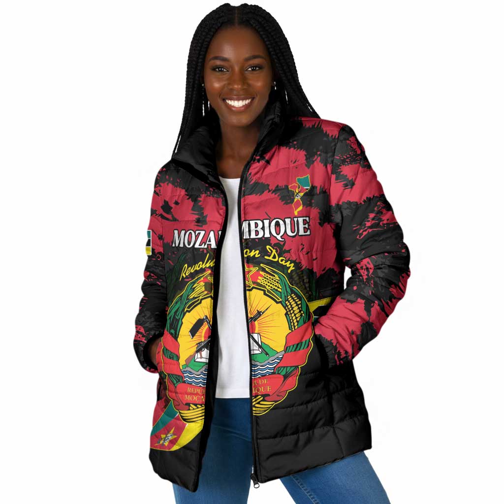 Personalized Mozambique Revolution Day Padded Jacket Coat Of Arms FRELIMO