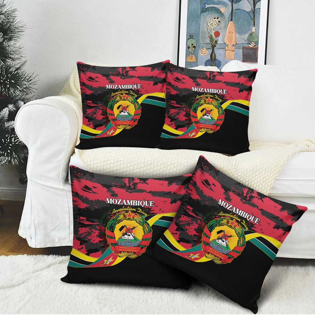 Mozambique Revolution Day Pillow Cover Coat Of Arms FRELIMO