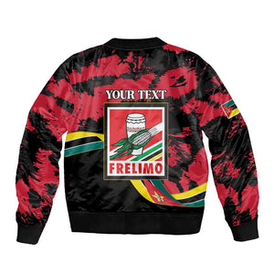 Personalized FRELIMO Mozambique Sleeve Zip Bomber Jacket Happy Revolution Day - African Pride