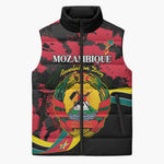 Personalized Mozambique Revolution Day Sleeveless Puffer Jacket Coat Of Arms FRELIMO