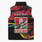 Personalized Mozambique Revolution Day Sleeveless Puffer Jacket Coat Of Arms FRELIMO