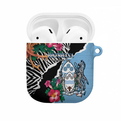 Botswana Independence Day AirPods Case Coat Of Arms Devils Claw