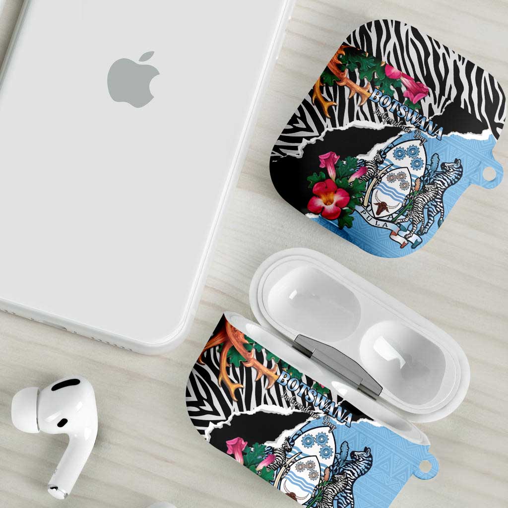 Botswana Independence Day AirPods Case Coat Of Arms Devils Claw