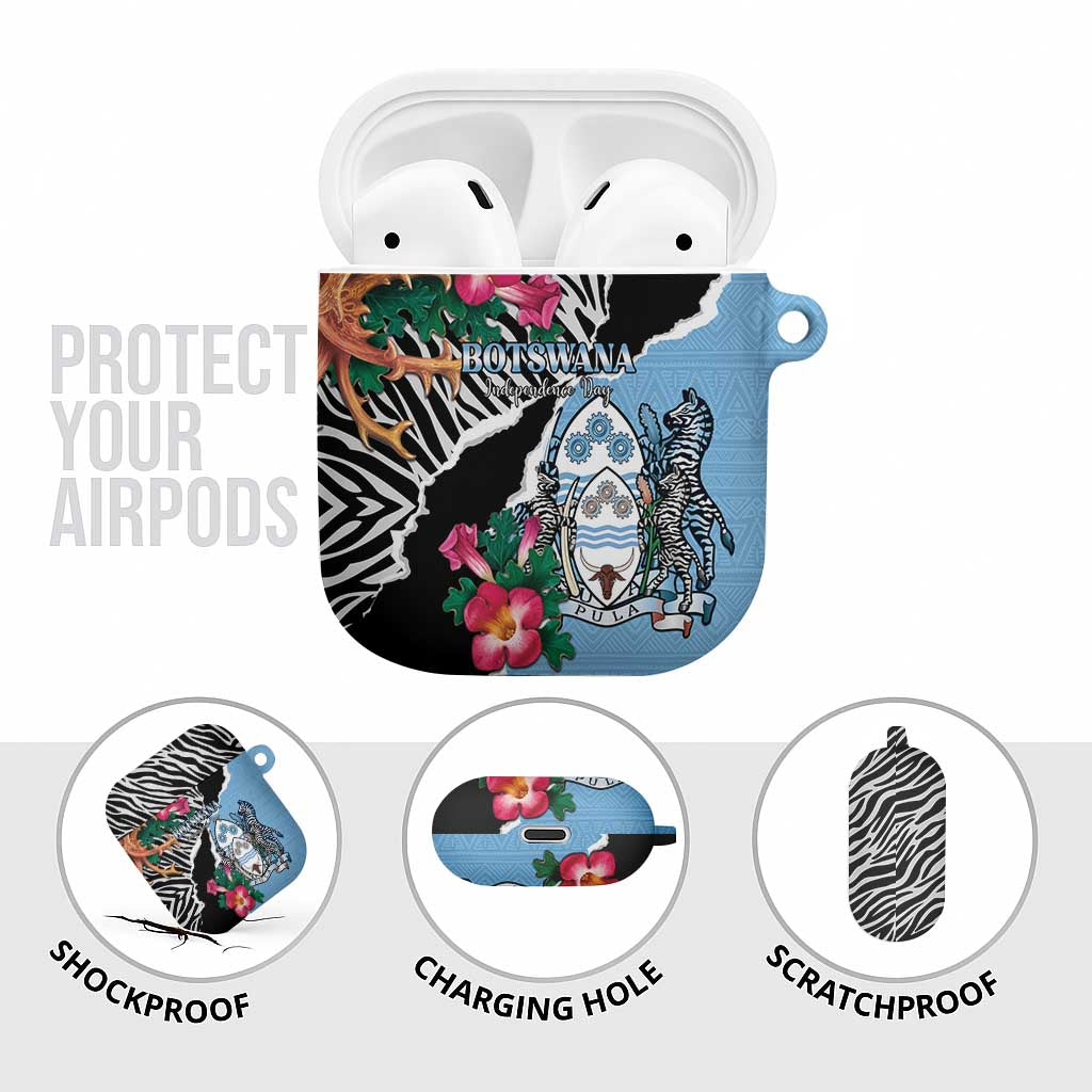 Botswana Independence Day AirPods Case Coat Of Arms Devils Claw