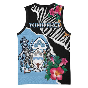 Personalized Botswana Independence Day Basketball Jersey Kalahari Devils Claw Zebra With Arican Pattern LT15