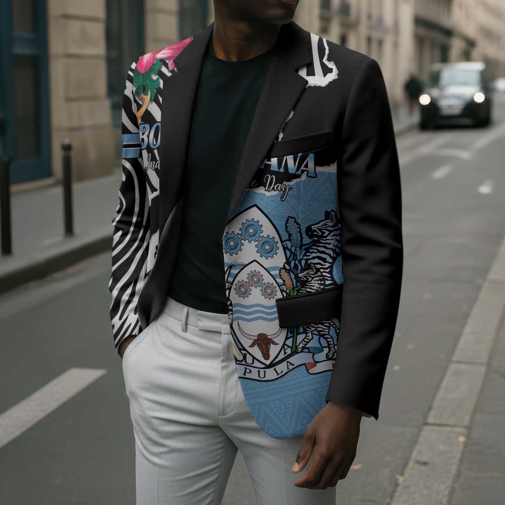 Personalized Botswana Independence Day Blazer Coat Of Arms Devils Claw