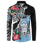 Personalized Botswana Independence Day Button Sweatshirt Coat Of Arms Devils Claw