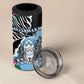 Personalized Botswana Independence Day 4 in 1 Can Cooler Tumbler Kalahari Devils Claw Zebra With Arican Pattern - African Pride
