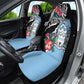 Botswana Independence Day Car Seat Cover Kalahari Devils Claw Zebra With Arican Pattern - African Pride