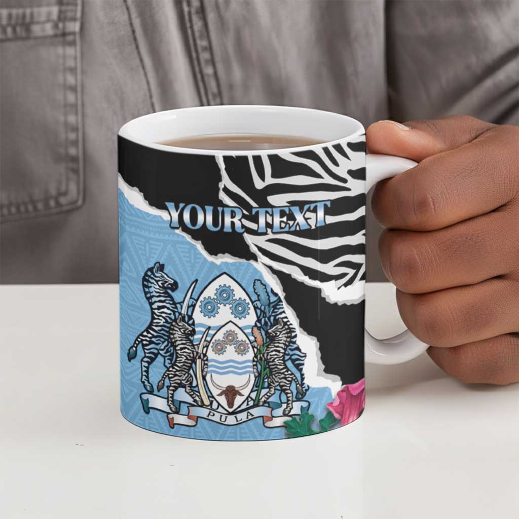 Personalized Botswana Independence Day Ceramic Mug Coat Of Arms Devils Claw