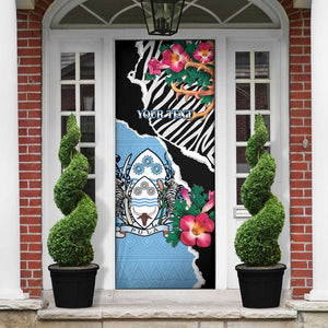 Personalized Botswana Independence Day Door Cover Coat Of Arms Devils Claw