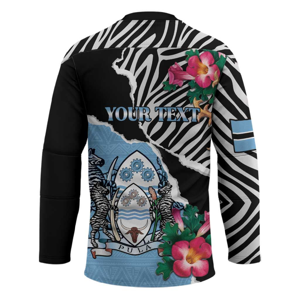 Personalized Botswana Independence Day Hockey Jersey Coat Of Arms Devils Claw