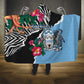 Botswana Independence Day Hooded Blanket Kalahari Devils Claw Zebra With Arican Pattern - African Pride
