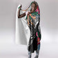 Botswana Independence Day Hooded Blanket Kalahari Devils Claw Zebra With Arican Pattern - African Pride