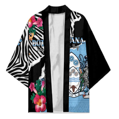 Personalized Botswana Independence Day Kimono Coat Of Arms Devils Claw