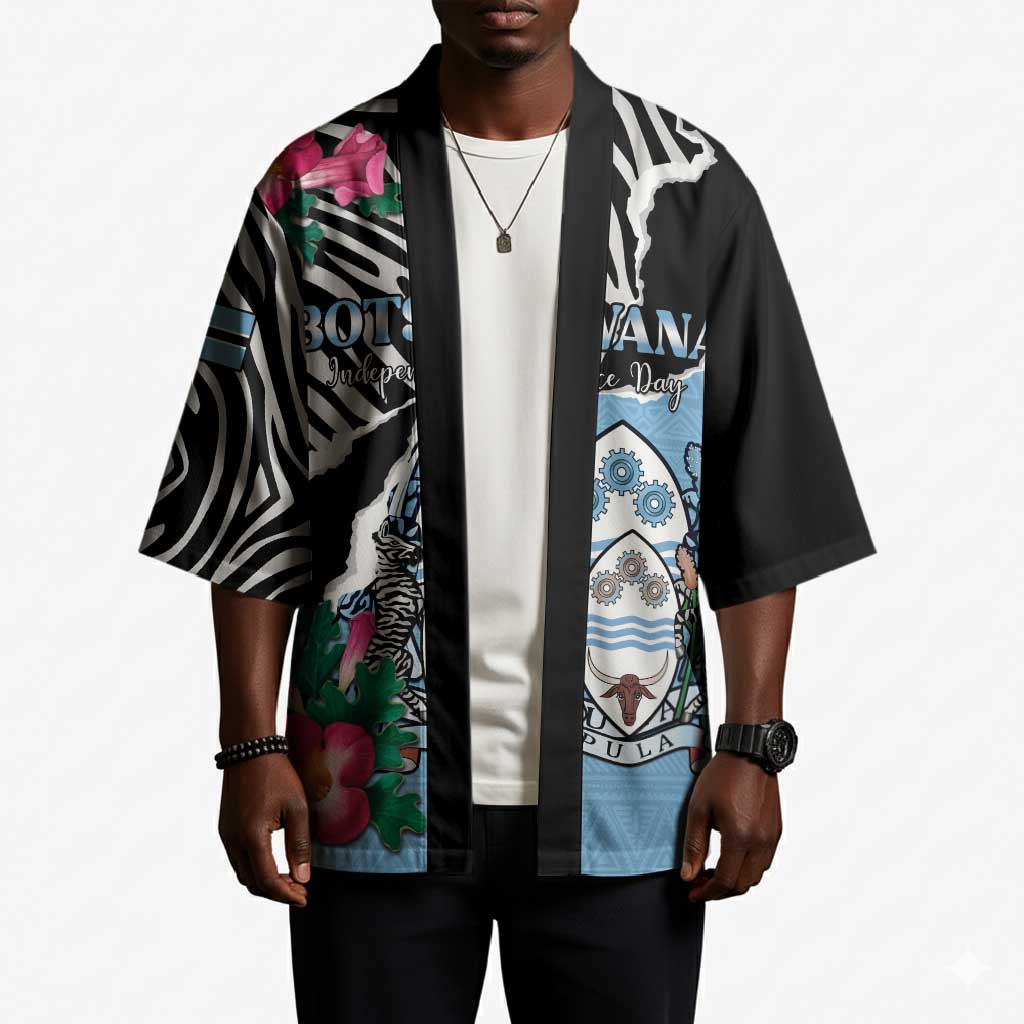 Personalized Botswana Independence Day Kimono Coat Of Arms Devils Claw
