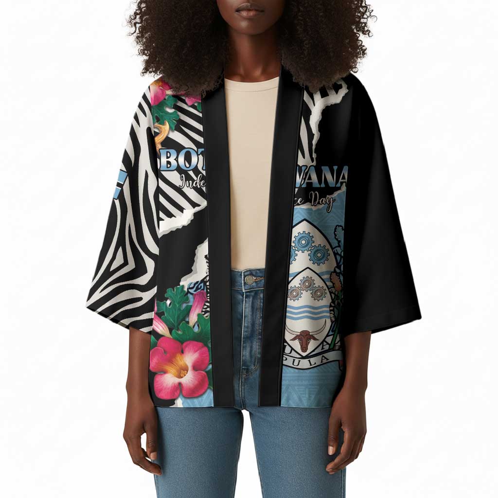 Personalized Botswana Independence Day Kimono Coat Of Arms Devils Claw