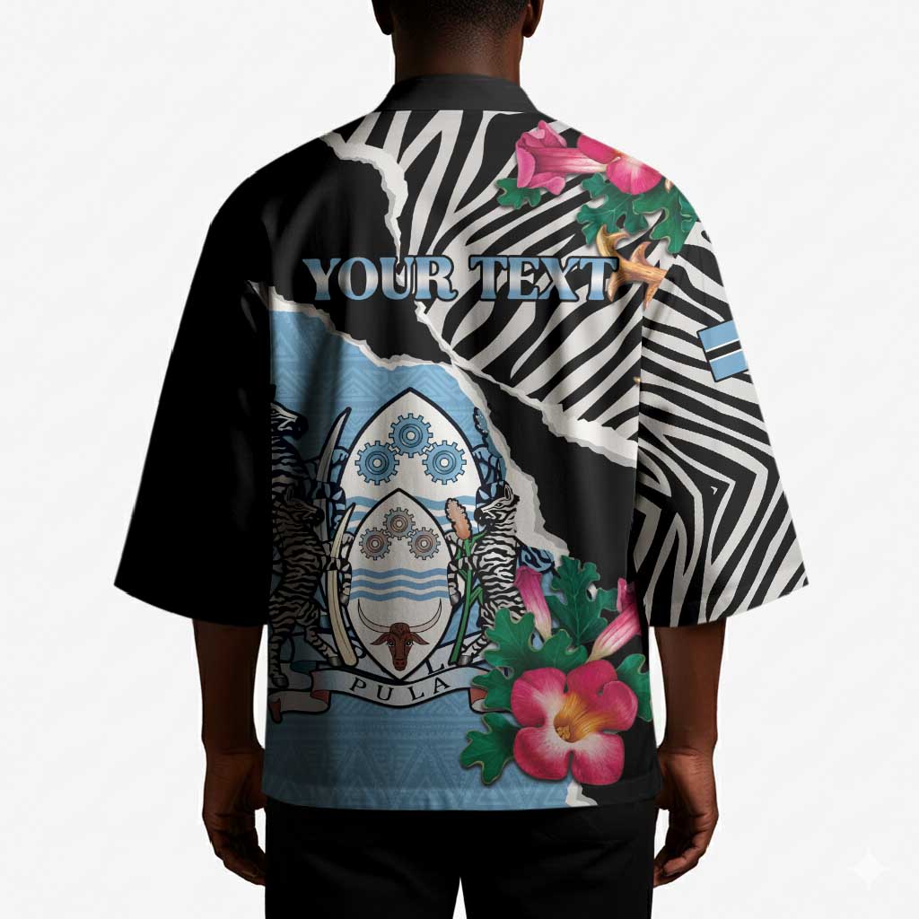 Personalized Botswana Independence Day Kimono Coat Of Arms Devils Claw