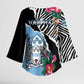 Personalized Botswana Independence Day Kimono Sleeve Blouse Coat Of Arms Devils Claw