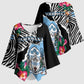 Personalized Botswana Independence Day Kimono Sleeve Blouse Coat Of Arms Devils Claw