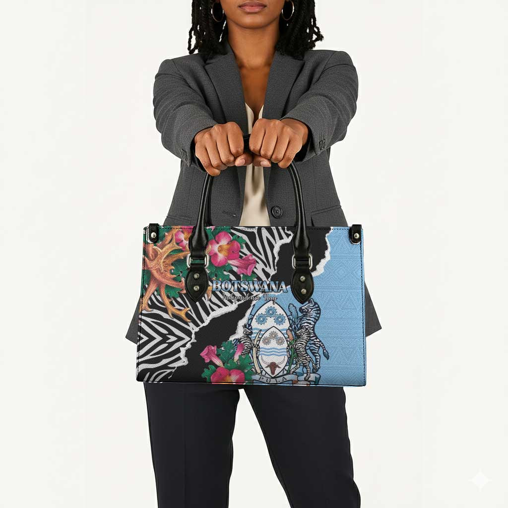 Botswana Independence Day Leather Bag Coat Of Arms Devils Claw