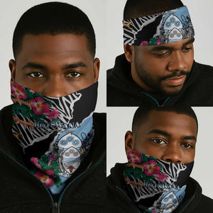 Botswana Independence Day Neck Gaiter Kalahari Devils Claw Zebra Arican Pattern LT15