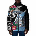 Personalized Botswana Independence Day Padded Jacket Coat Of Arms Devils Claw