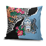 Botswana Independence Day Pillow Cover Coat Of Arms Devils Claw