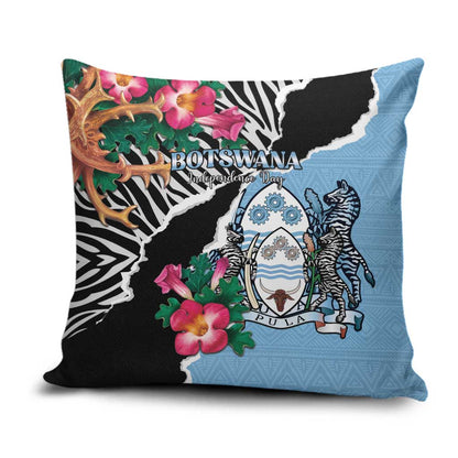 Botswana Independence Day Pillow Cover Coat Of Arms Devils Claw