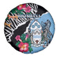 Botswana Independence Day Spare Tire Cover Kalahari Devils Claw Zebra With Arican Pattern - African Pride