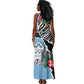 Personalized Botswana Independence Day Tank Maxi Dress Kalahari Devils Claw Zebra With Arican Pattern - African Pride