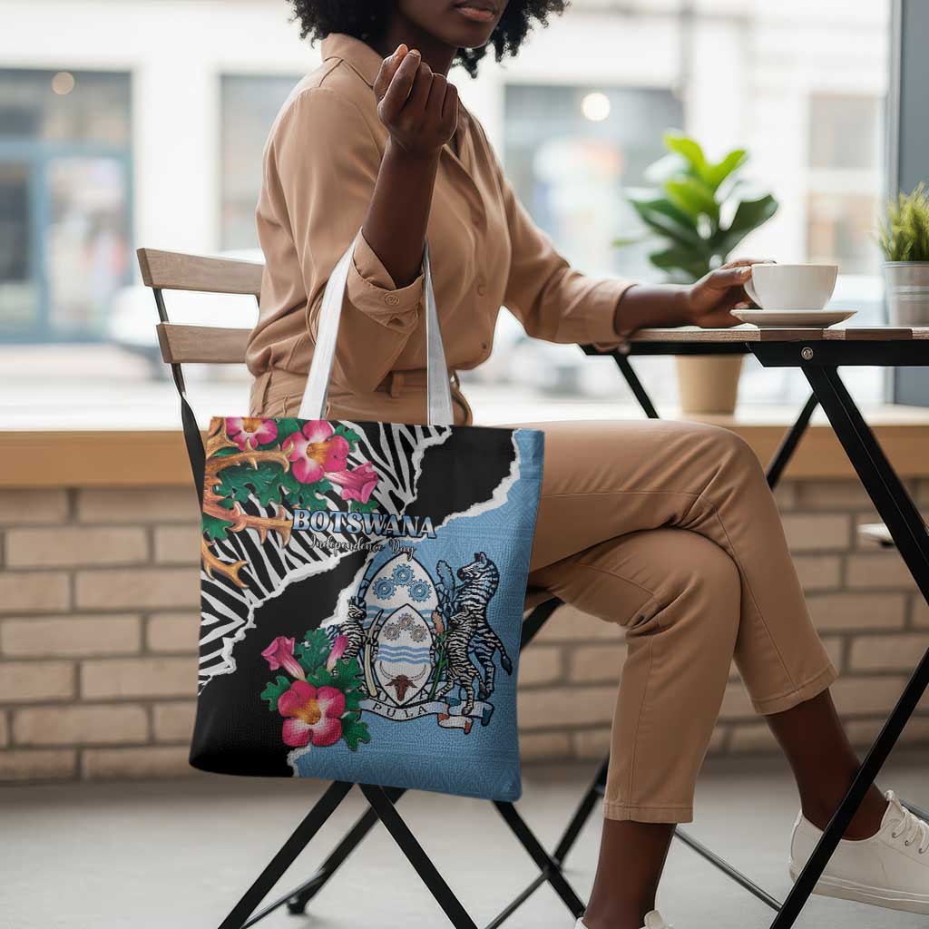 Botswana Independence Day Tote Bag Coat Of Arms Devils Claw