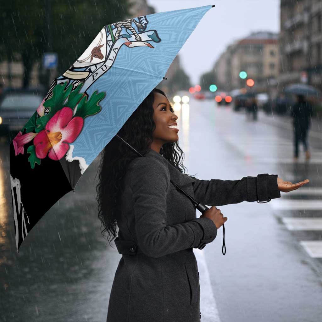 Botswana Independence Day Umbrella Coat Of Arms Devils Claw