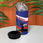 Haiti Neg Marron 4 in 1 Can Cooler Tumbler Ayiti Map - Hibiscus Polynesian Pattern - African Pride