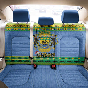 Afro Gabon Christmas Back Car Seat Cover Coat Of Arm Mix African Pattern