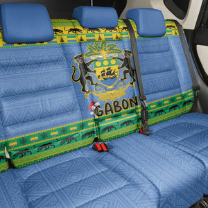 Afro Gabon Christmas Back Car Seat Cover Coat Of Arm Mix African Pattern