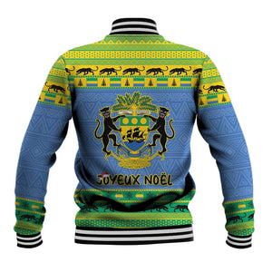 Afro Gabon Christmas Baseball Jacket Coat Of Arm Mix African Pattern