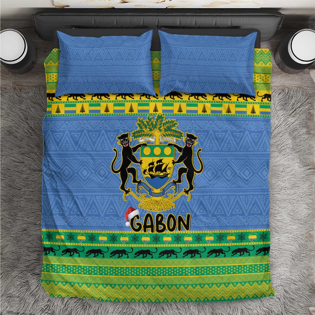 Afro Gabon Christmas Bedding Set Coat Of Arm Mix African Pattern