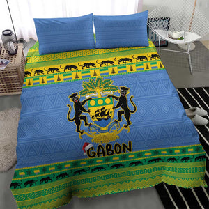 Afro Gabon Christmas Bedding Set Coat Of Arm Mix African Pattern