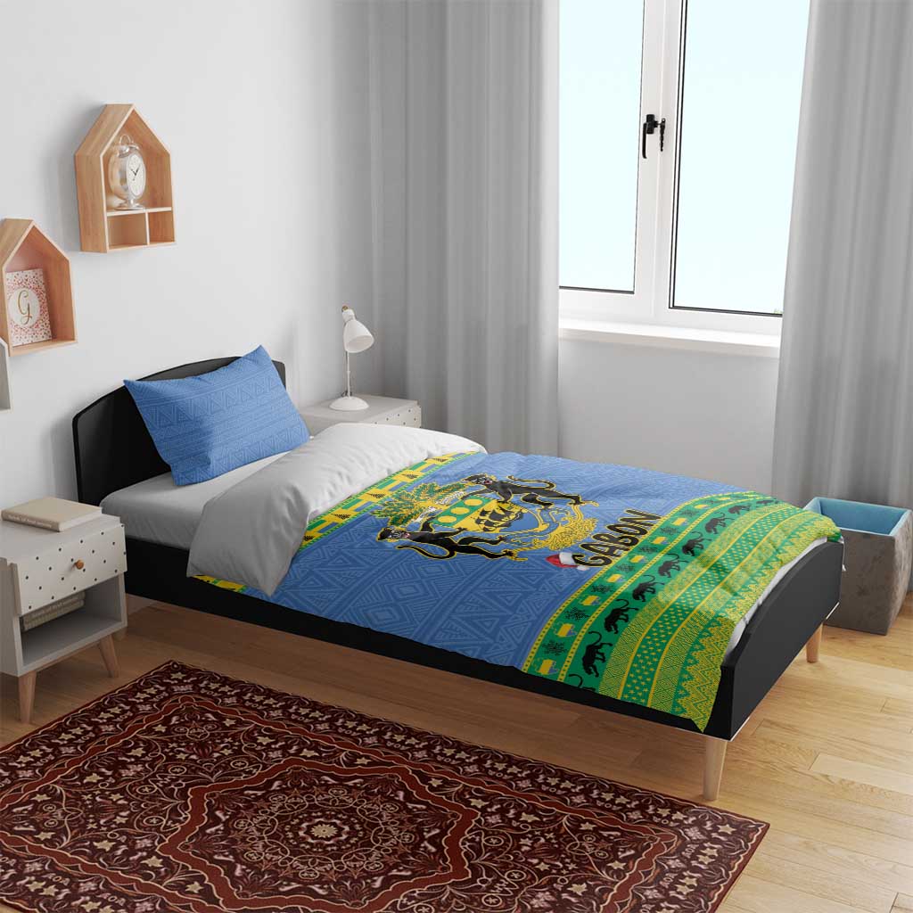 Afro Gabon Christmas Bedding Set Coat Of Arm Mix African Pattern
