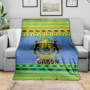 Afro Gabon Christmas Blanket Coat Of Arm Mix African Pattern