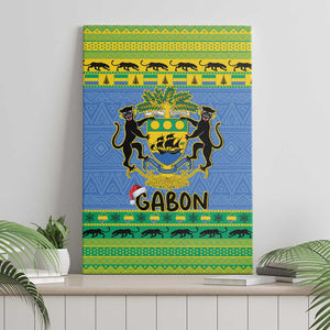 Afro Gabon Christmas Canvas Wall Art Coat Of Arm Mix African Pattern