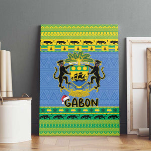 Afro Gabon Christmas Canvas Wall Art Coat Of Arm Mix African Pattern