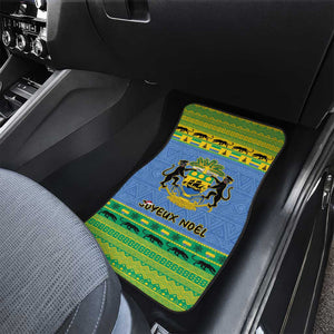 Afro Gabon Christmas Car Mats Coat Of Arm Mix African Pattern