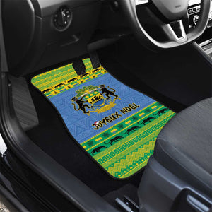 Afro Gabon Christmas Car Mats Coat Of Arm Mix African Pattern