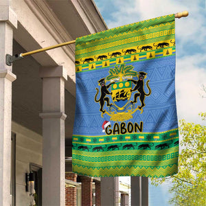 Afro Gabon Christmas Garden Flag Coat Of Arm Mix African Pattern