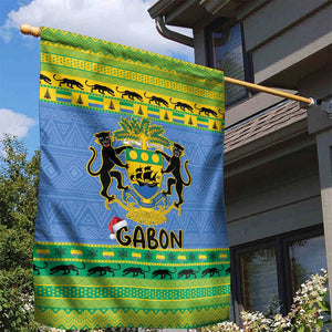 Afro Gabon Christmas Garden Flag Coat Of Arm Mix African Pattern