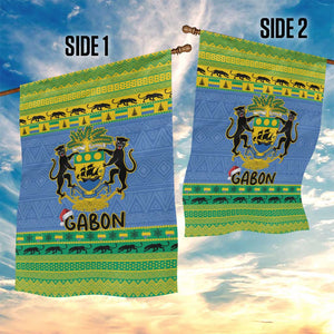 Afro Gabon Christmas Garden Flag Coat Of Arm Mix African Pattern