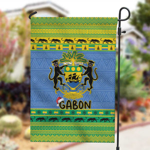 Afro Gabon Christmas Garden Flag Coat Of Arm Mix African Pattern