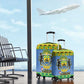 Afro Gabon Christmas Luggage Cover Coat Of Arm Mix African Pattern